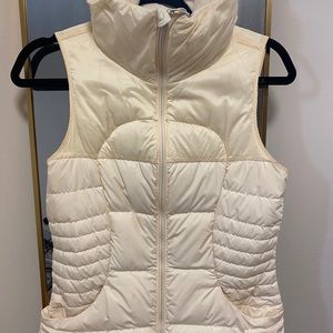 Lululemon cream / white puffer vest